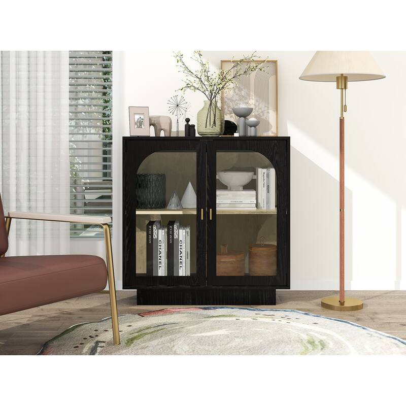 Storage Cabinet with Acrylic Door for Living Room, Dining Room, Study