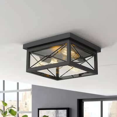 2-Light Flush Mount Light - 7.83 x 15.94 x 13.78