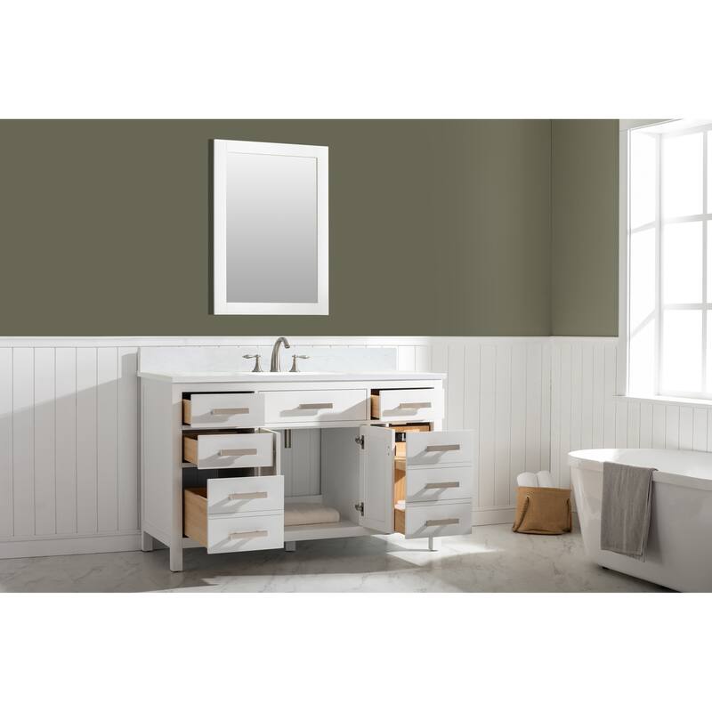Valentino 54" Single Vanity in White