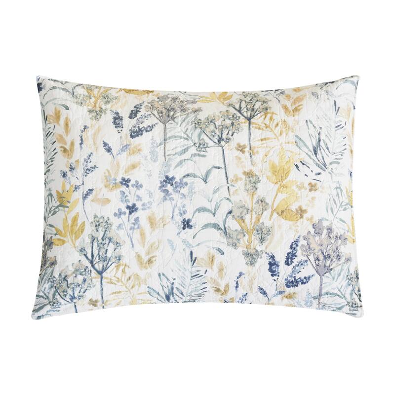 Freesia Spring Floral Cotton Quilt Set - Reversible and Machine Washable