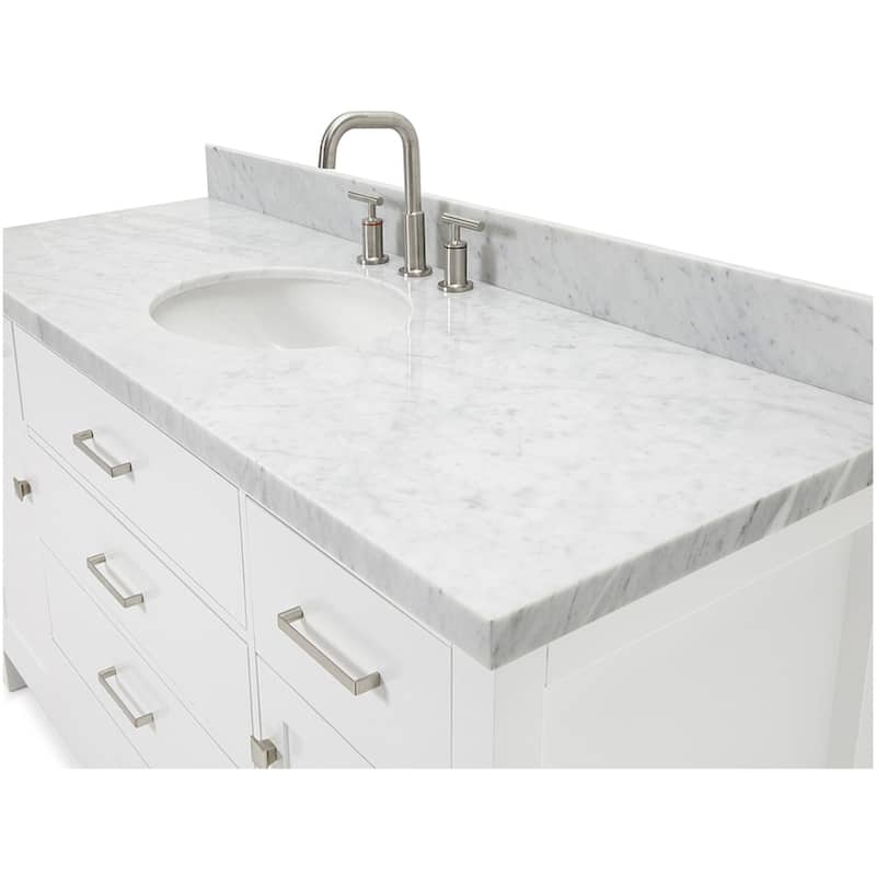 Ariel H061SCWOVO Bristol 61" Free Standing Single Oval Basin Vanity