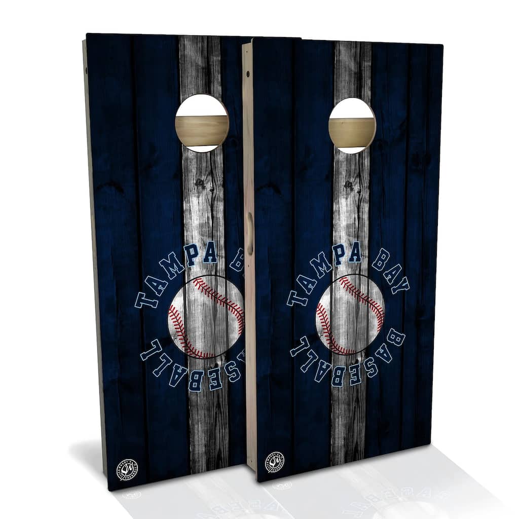 Tampa Bay Baseball Outdoor Cornhole Board Set