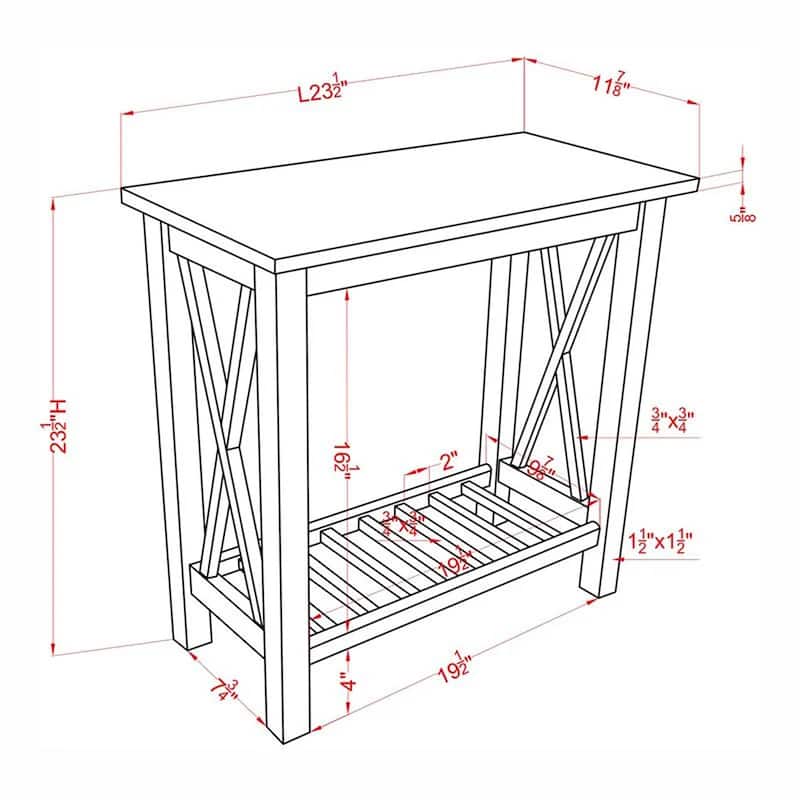 Joya Farmhouse 12-inch Faux Marble 1-Shelf Side Table by Furniture of America