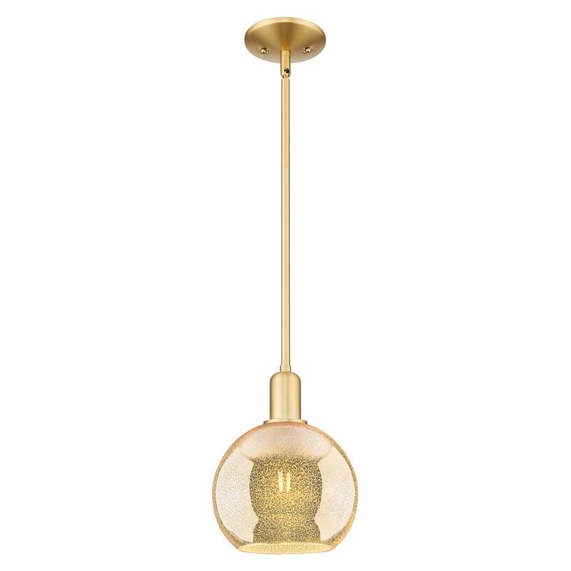 Innovations Lighting Endless Possibilities Arcadia - Athens - 1 Light 8" Stem Hung Mini Pendant - Mercury/Satin Gold