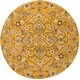 preview thumbnail 50 of 59, SAFAVIEH Handmade Bella Creola Modern Floral Wool Rug 5' Round - Gold/Taupe - Round