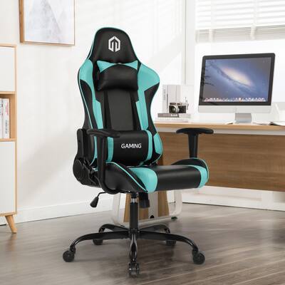 Leather Gaming Chair High Back Racing Style Gamer Chair Computer Desk Office Executive Swivel Chair