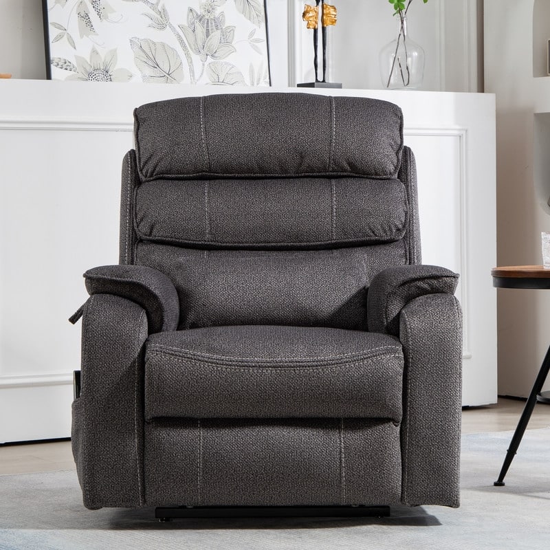 Deluxe Version Dual Motors Power Lift Recliner,Lay Flat 74.8 " Length,100% Polyester,Message/Heat,Eazy Assemble