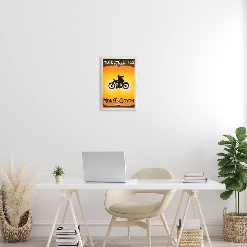 Stupell Vintage Motorcycle Advertisement Wall Plaque Art Design By Marcus Jules