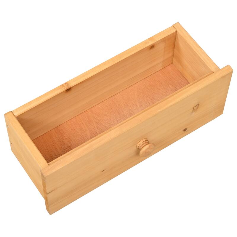 Outdoor Wood Workstation Table, Garden Potting Bench Table with Hutch, Storage Workstation with 2 Bottom Cabinets and Side Hooks