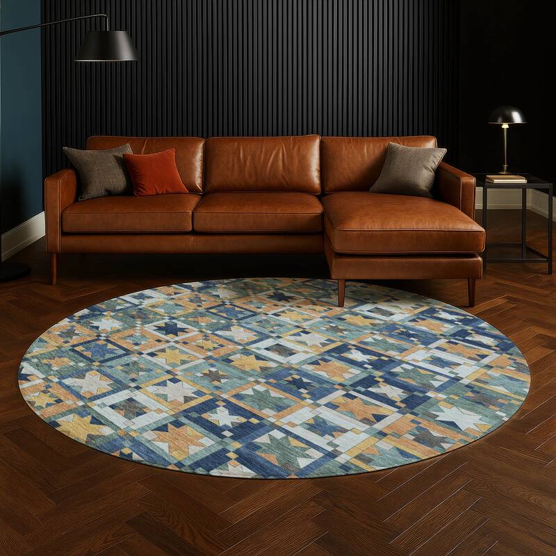 Machine Washable Indoor/ Outdoor Global Goddard Chantille Rug