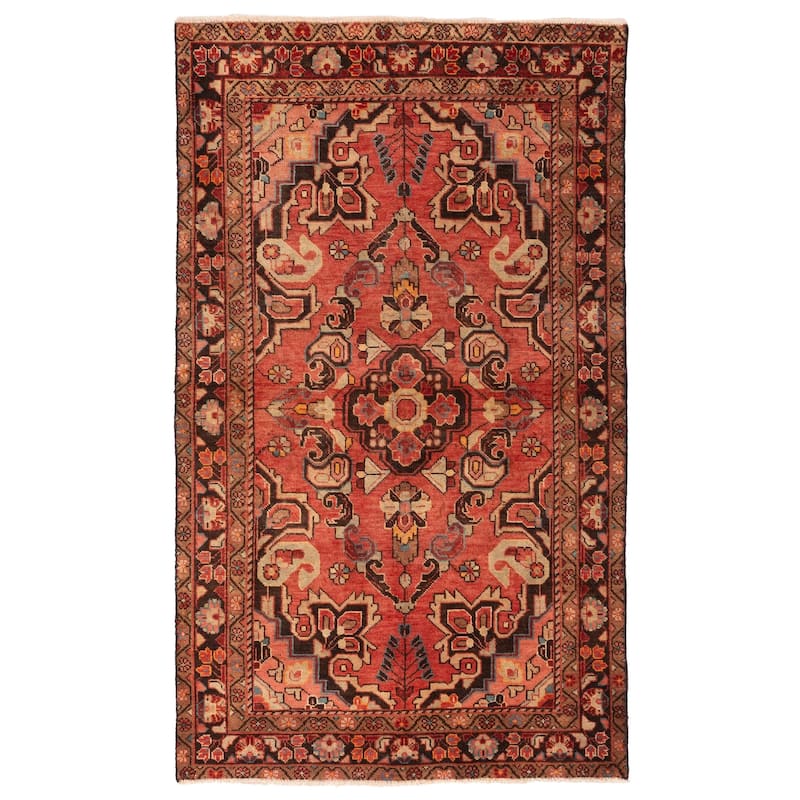 ECARPETGALLERY Hand-knotted Andelz Red Wool Rug - 4'1 x 6'8