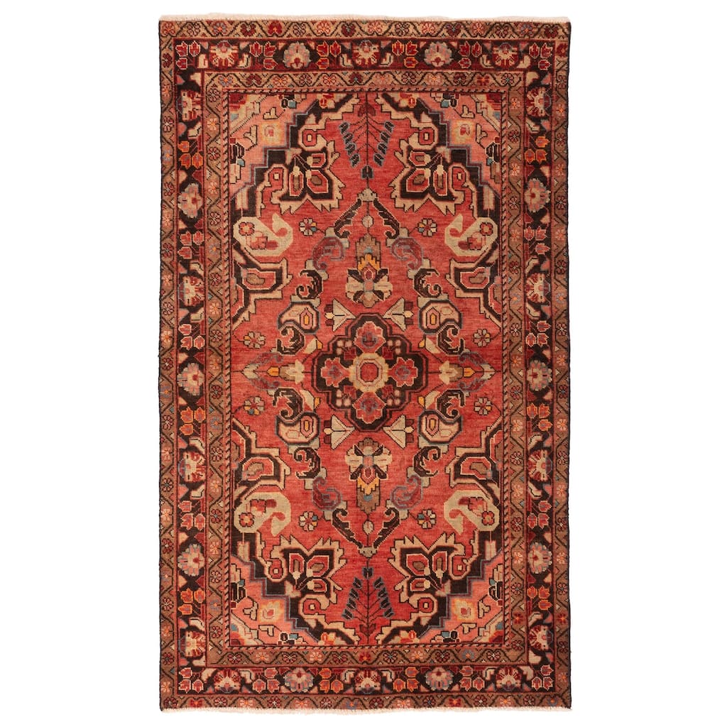 ECARPETGALLERY Hand-knotted Andelz Red Wool Rug - 4'1 x 6'8
