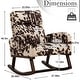 preview thumbnail 149 of 171, HOMYKA 28" Wide Rocking Chair for Nursery with Solid Wood Leg