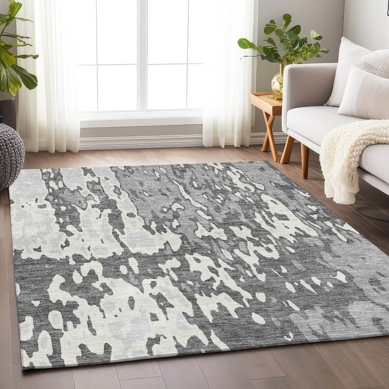 Premium Washable Super Soft Contemporary Glam Mayfield Rug - Gray - 5' x 7'6"