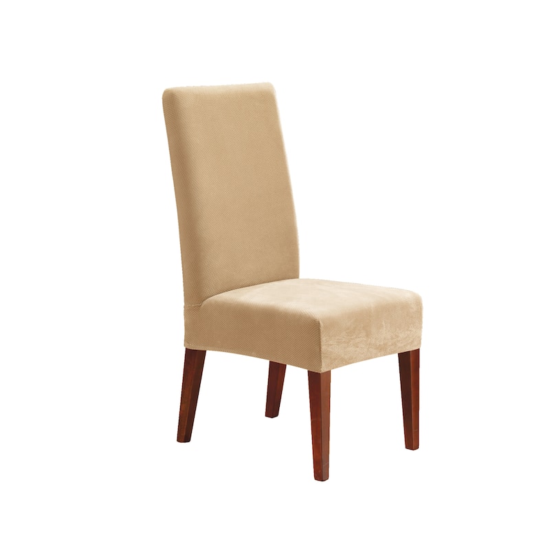SureFit Stretch Pique Short Dining Chair Slipcover