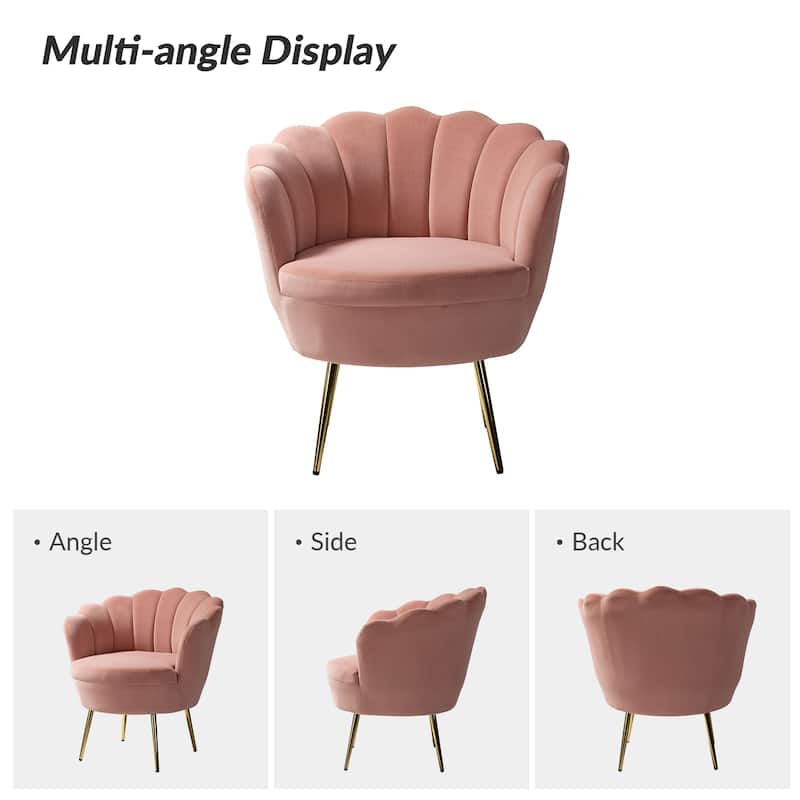Xabier Cute Modern Upholstered Barrel Chair Accent Chair with Tufted Back by HULALA HOME