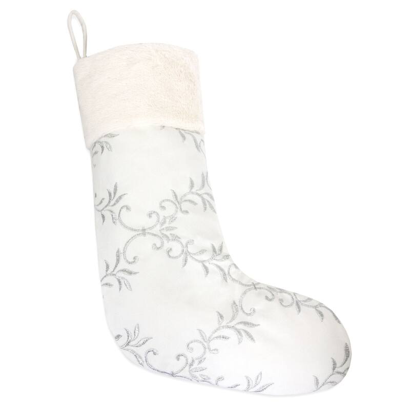 Homey Cozy Floral Velvet Embroidered Christmas Stocking