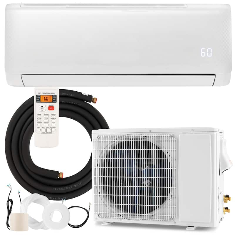 Gymax 12000 BTU Mini Split Air Conditioner 21 SEER2 AC Unit w/ Heat - White
