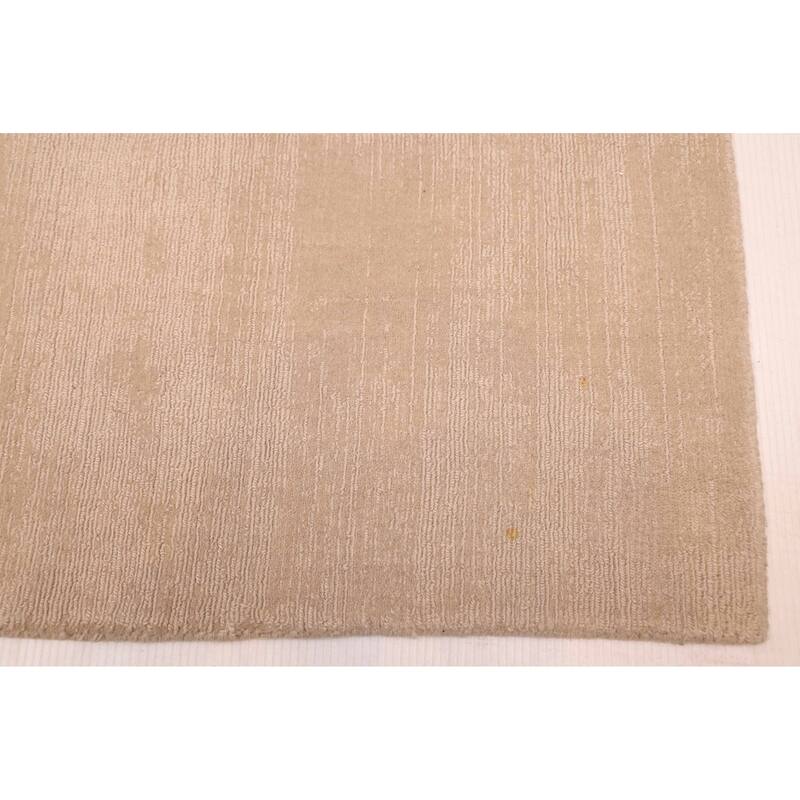 ECARPETGALLERY Hand Loomed Kashkuli Gabbeh Light Khaki Wool Rug - 7'10 x 10'11