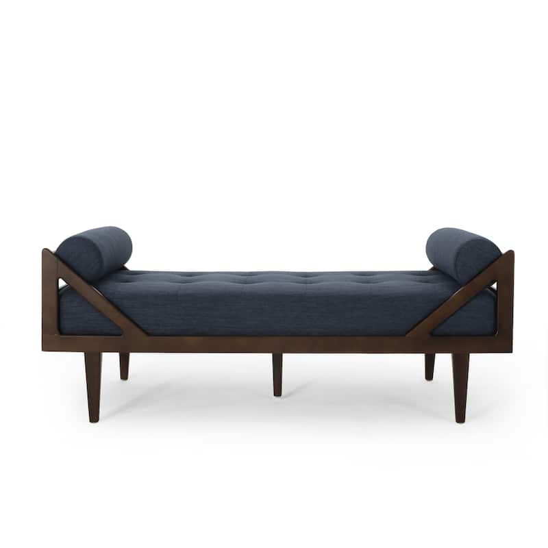 Rayle Tufted Chaise Lounge with Pillows by Christopher Knight Home - 65.00" W x 27.75" D x 23.75" H