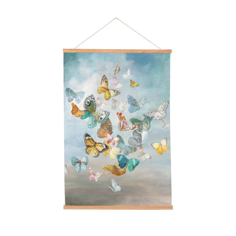 Indoor Wall Decor Canvas Tapestry, Butterflies in Flight