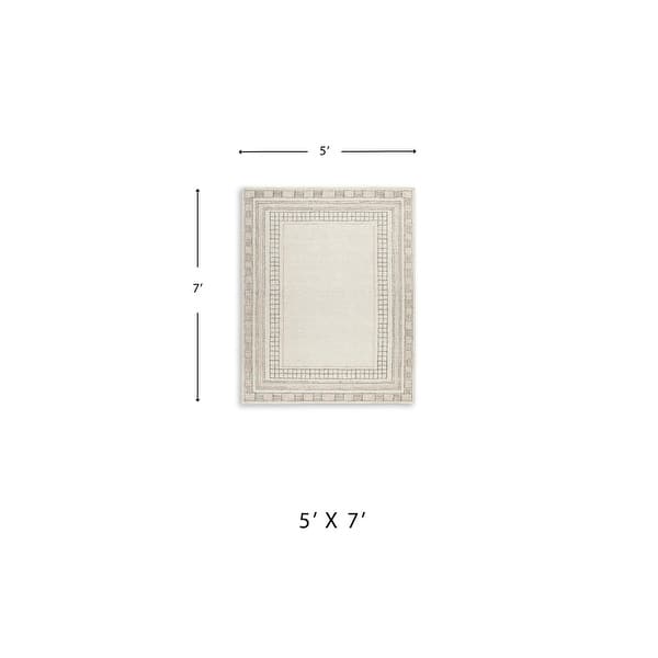 dimension image slide 1 of 2, Signature Design by Ashley Idaman Beige/Gray Rug