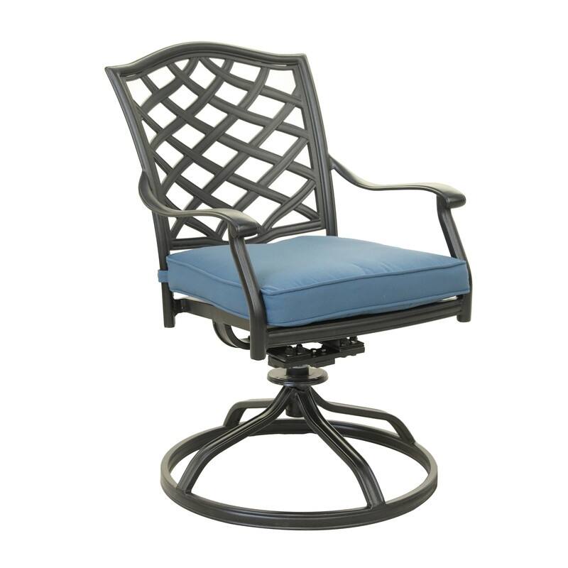 Torino 7-piece Aluminum Dining Set with 6 Swivel Rockers - N/A