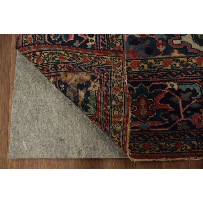 Hand Knotted Oriental 100% Wool Carpet Traditional Medallion Oranges & Rust Heriz Area Rug - 11' 2'' X 8' 2''