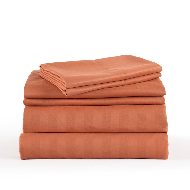 3/4 Pcs Luxury Stripe Bed Sheets Set