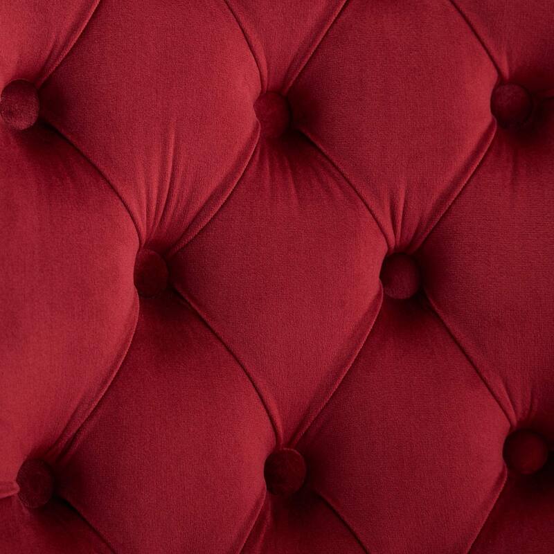 GDF Studio - Nikki Contemporary Wood Velvet Upholstered Dining Chairs with Tufted Design - Set of 2