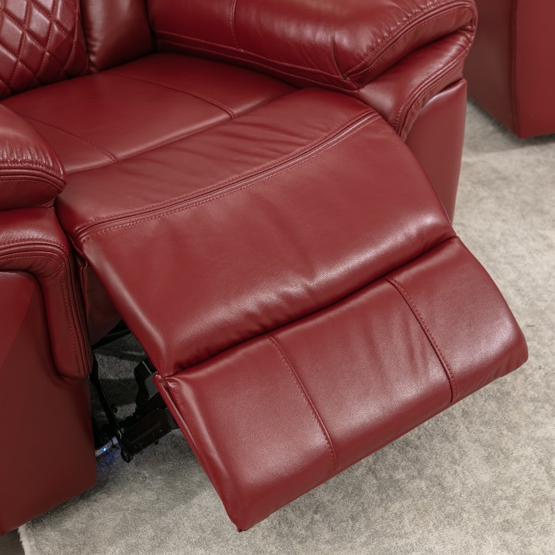 Home Theater Seating Manual Recliner Chair with LED Light Strip