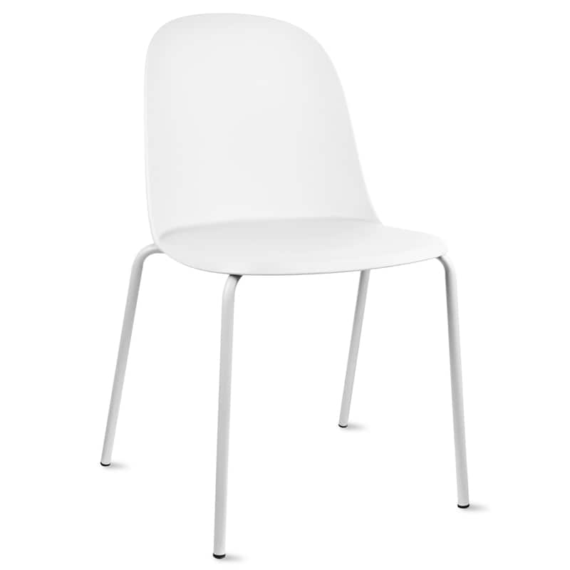 Set of 4 Plastic Dining Chairs For Kitchen Office Business Cafe Guest Waiting Room Event Party Outdoor Patio Hotel