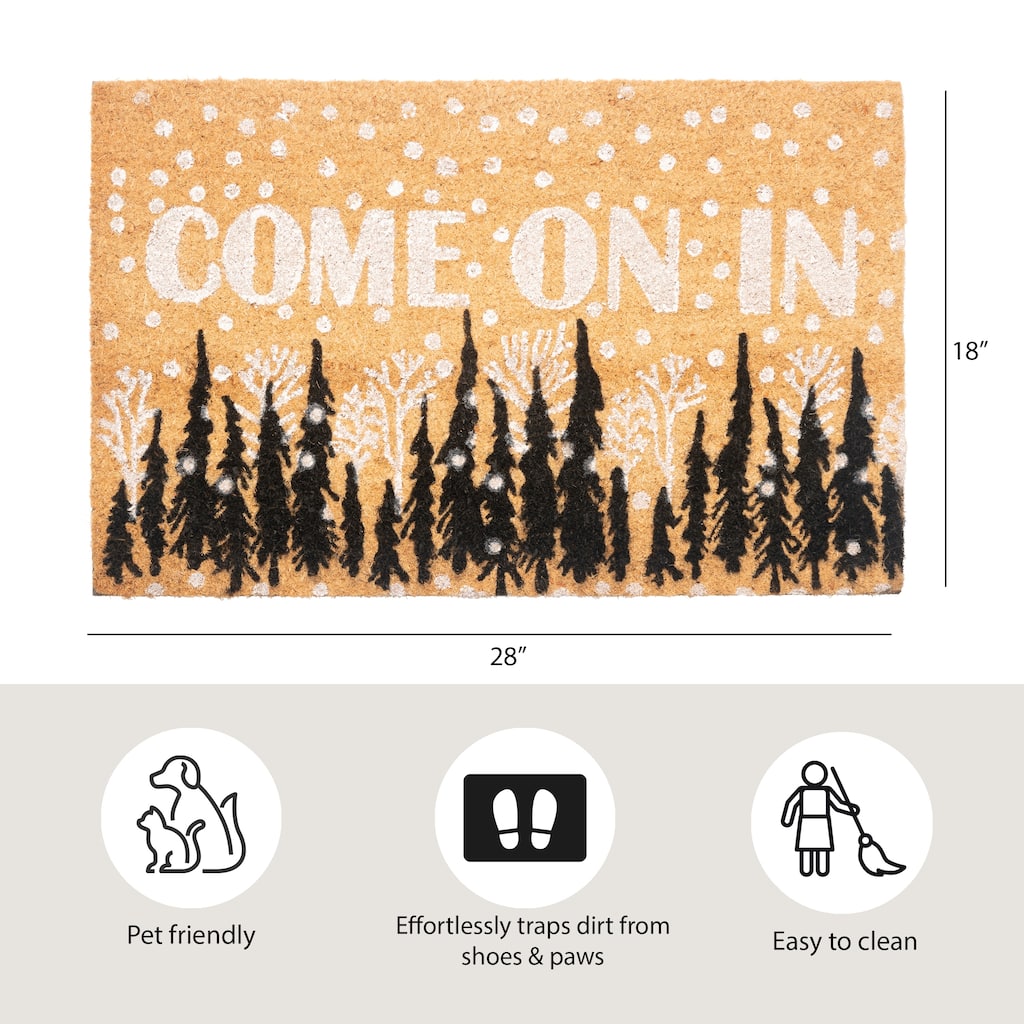Creative Home Ideas 18" x28" Coir Indoor/Outdoor Doormat