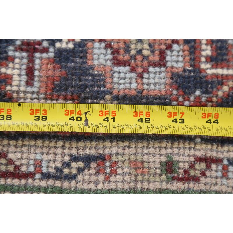 Geometric Traditional Heriz Serapi Oriental Wool Area Rug Hand-knotted - 4'0" x 5'11"