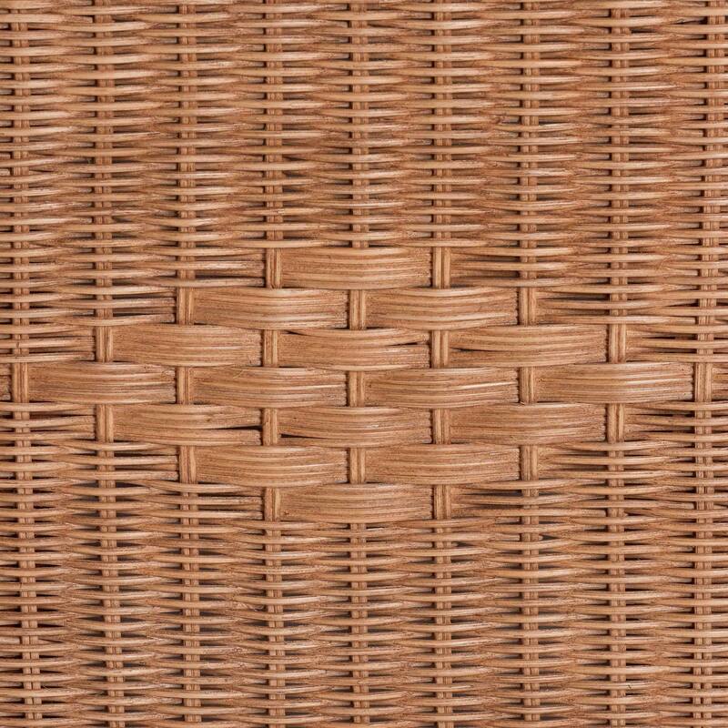 Eamon Braided Natural Rattan Storage Bench with Lift-Top - Coastal Boho Chest for Bedroom or Living Room, 31" Rectangle, Brown