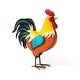 preview thumbnail 14 of 15, Glitzhome Fall 21"H Metal 3D Colorful Rooster Statue Garden Decor Yard Art Thanksgiving Gifts