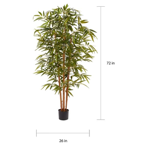 Pure Garden Faux Potted 6-foot Indoor Bamboo Plant