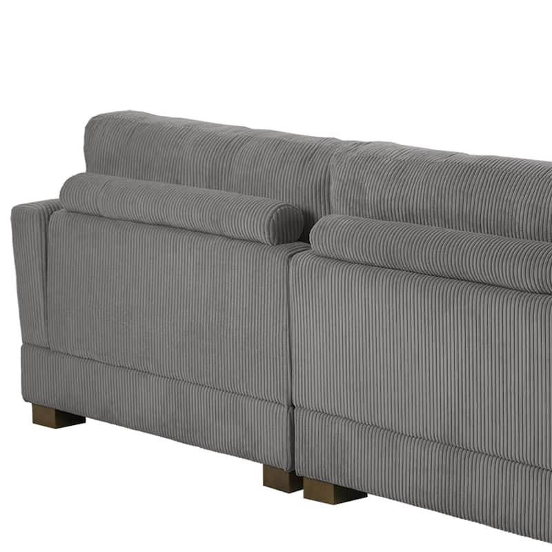 5-Piece U Shaped Couch Modular Sectional Sofa with Ottoman