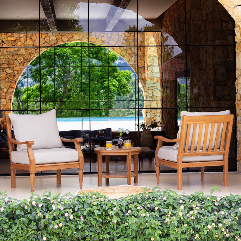 Cambridge Casual Livingston 3-piece outdoor patio conversation sets with Cushions