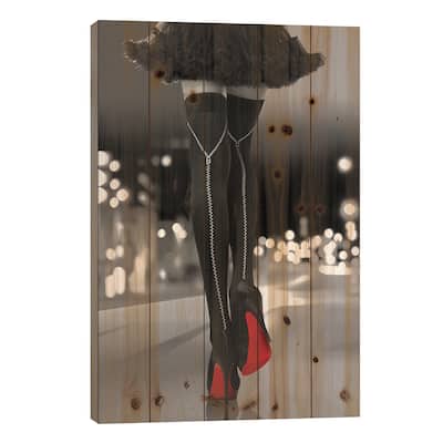 Night Out I Print On Wood by Sarah McGuire - Multi-Color