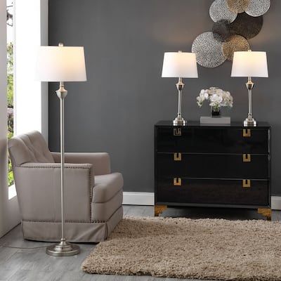SAFAVIEH Lighting Peltier Floor And Table Lamp (Set of 3)