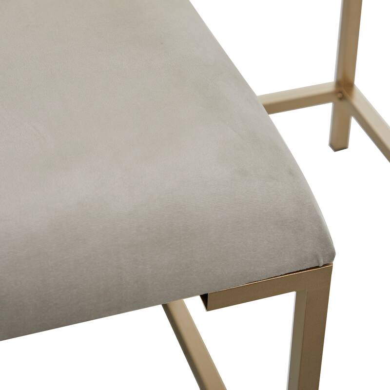 Light Gray Wood Vanity with Stool with Hidden Mirror