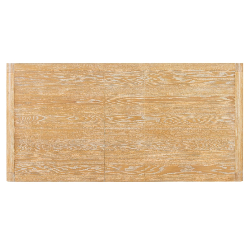 6-Piece Vintage Extendable Dining Table Set for 4-6 with 4 Upholstered Chairs & Bench, Rustic Wire-Brushed Kitchen Table