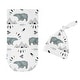 preview thumbnail 2 of 4, Bear Mountain Collection Boy Baby Cocoon and Beanie Hat Sleep Sack - 2pc Set - Slate Blue and Black Woodland Forest Animal