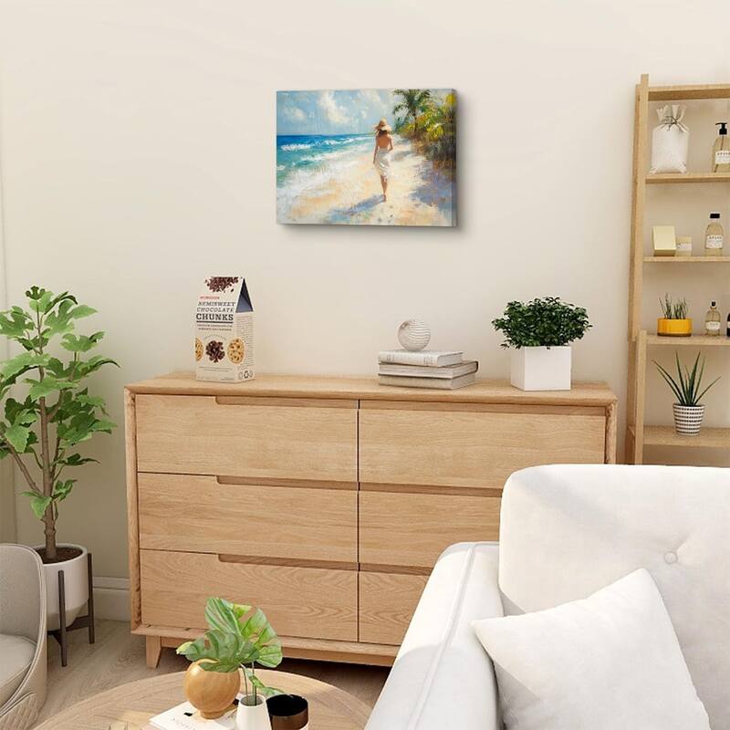 Boho Abstract Beach Wall Art Coastal Girls