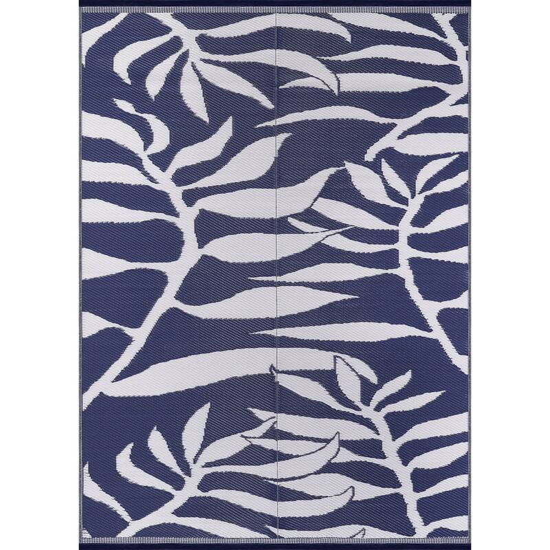 Beverly Rug Tropical Blue Reversible Outdoor Area Rug