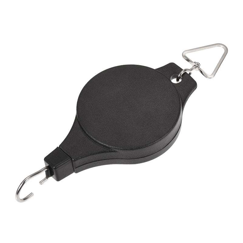 Retractable Plant Pulley Plant Hanger for Hanging Flower Basket Pots - Black