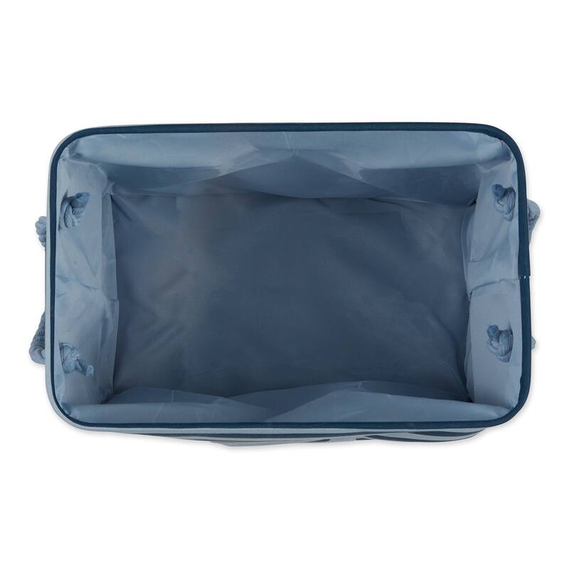 Bone Dry Polyester Pet Bin Stripe With Paw Patch Black Rectangle Large