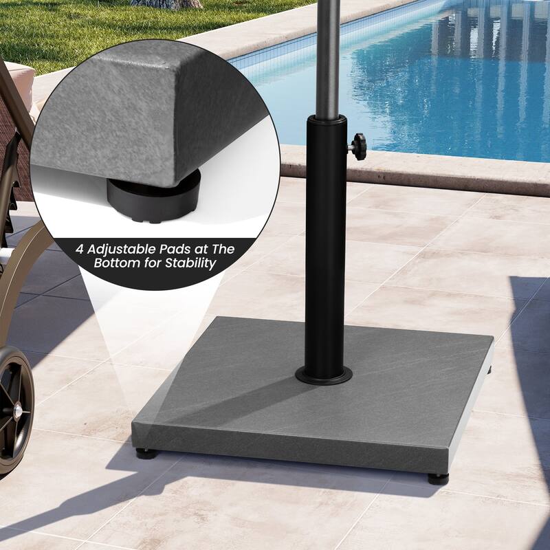 42lbs Outdoor Square Concrete Free Standing Patio Market Umbrella Base