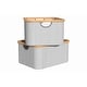 preview thumbnail 2 of 6, ClosetMaid Bamboo Frame Fabric Laundry Storage Bins (2-pack)